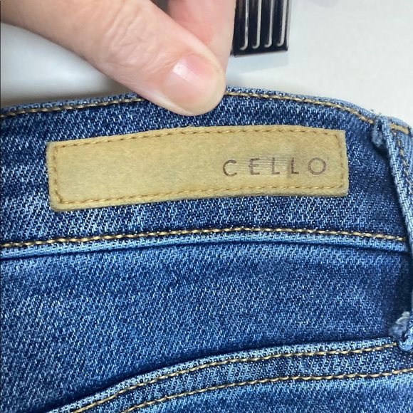 Cello Blue High Rise Distress Mom Jeans - Picture 9 of 12
